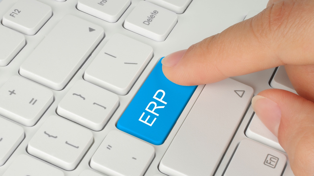 finger pressing an ERP button on a keyboard finger pressing an ERP button on a keyboard