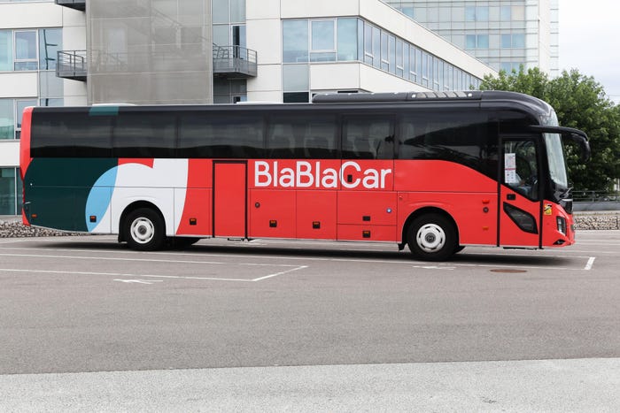 blablacar bus in parking lot