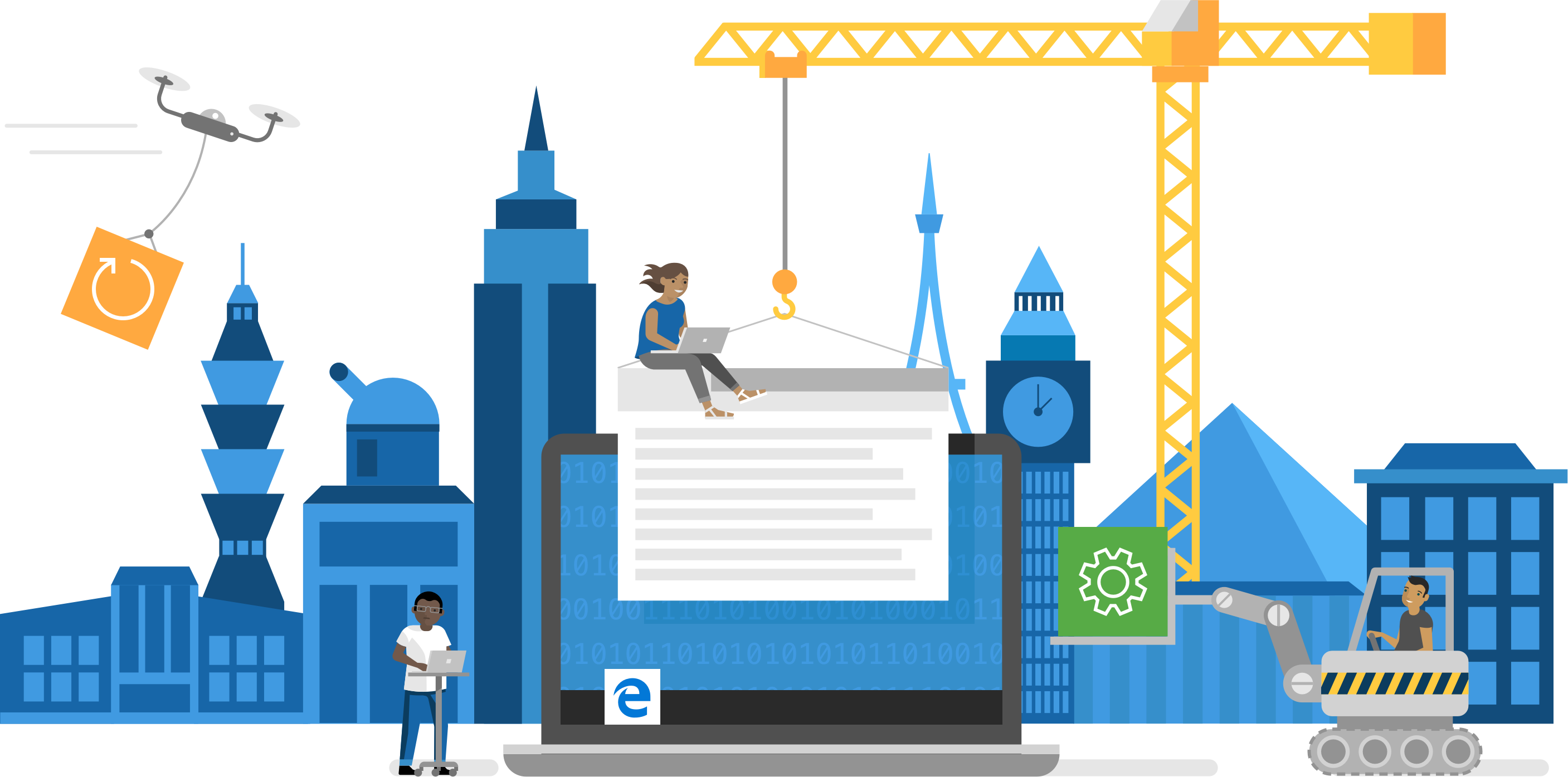 Microsoft Edge Browser with Chromium Under Construction