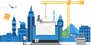 Microsoft Edge Browser with Chromium Under Construction Microsoft Edge Browser with Chromium Under Construction