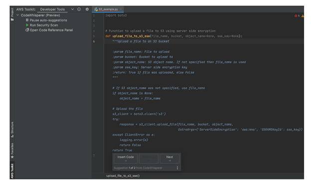Amazon CodeWhisperer code Amazon CodeWhisperer code