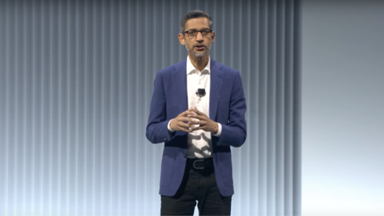 Sundar Pichai speaking at Google Cloud Next 2025 Sundar Pichai speaking at Google Cloud Next 2025