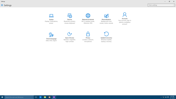 Gallery: Changes in Settings App for Windows 10 build 10056