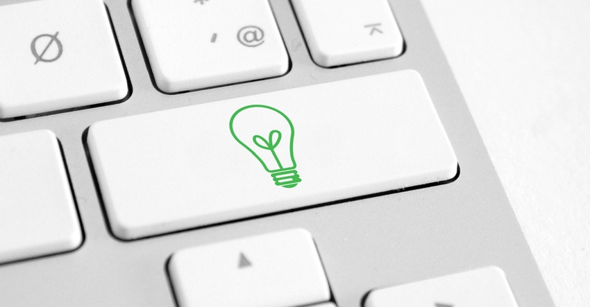 green lightbulb key on keyboard