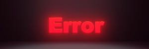 error red neon lighting text 3d render