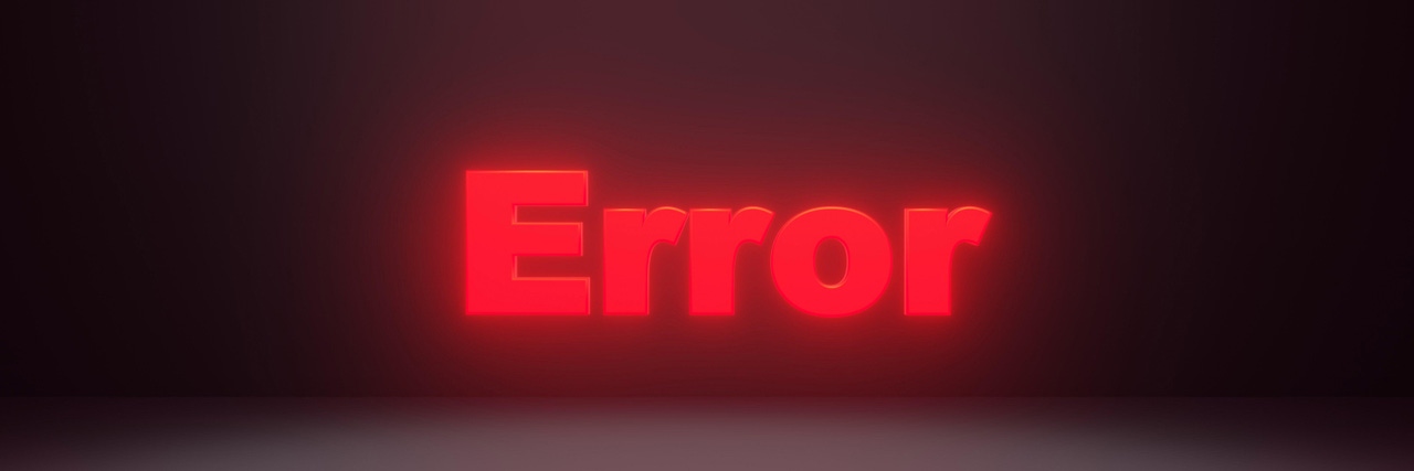 error red neon lighting text 3d render error red neon lighting text 3d render