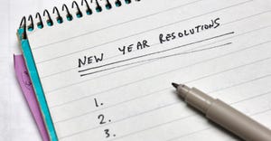 pad with New Year Resolutions on it pad with New Year Resolutions on it