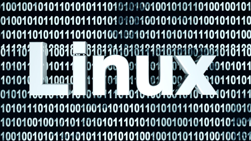 Linux with binary code background Linux with binary code background