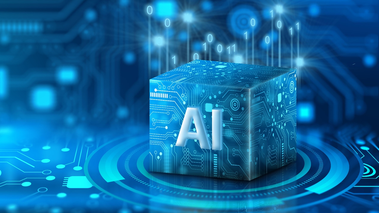 an AI processor chip in a cube an AI processor chip in a cube