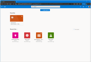 Screenshot of Microsoft Lists tool