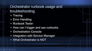 Session 3: Orchestrator Runbook Usage and Troubleshooting