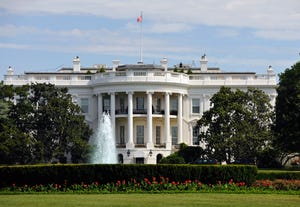 exterior of the white house
