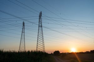 energy grid sunset