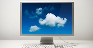 clouds on computer screen clouds on computer screen