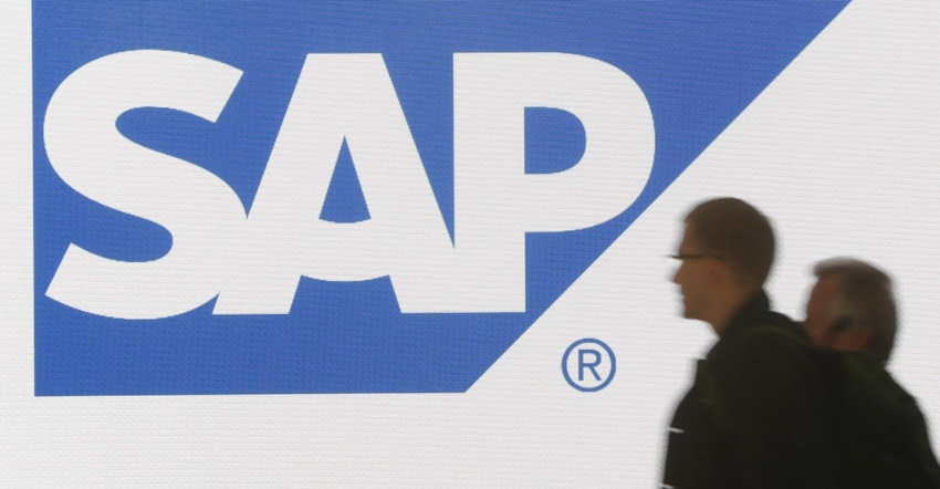 sap logo screen with people