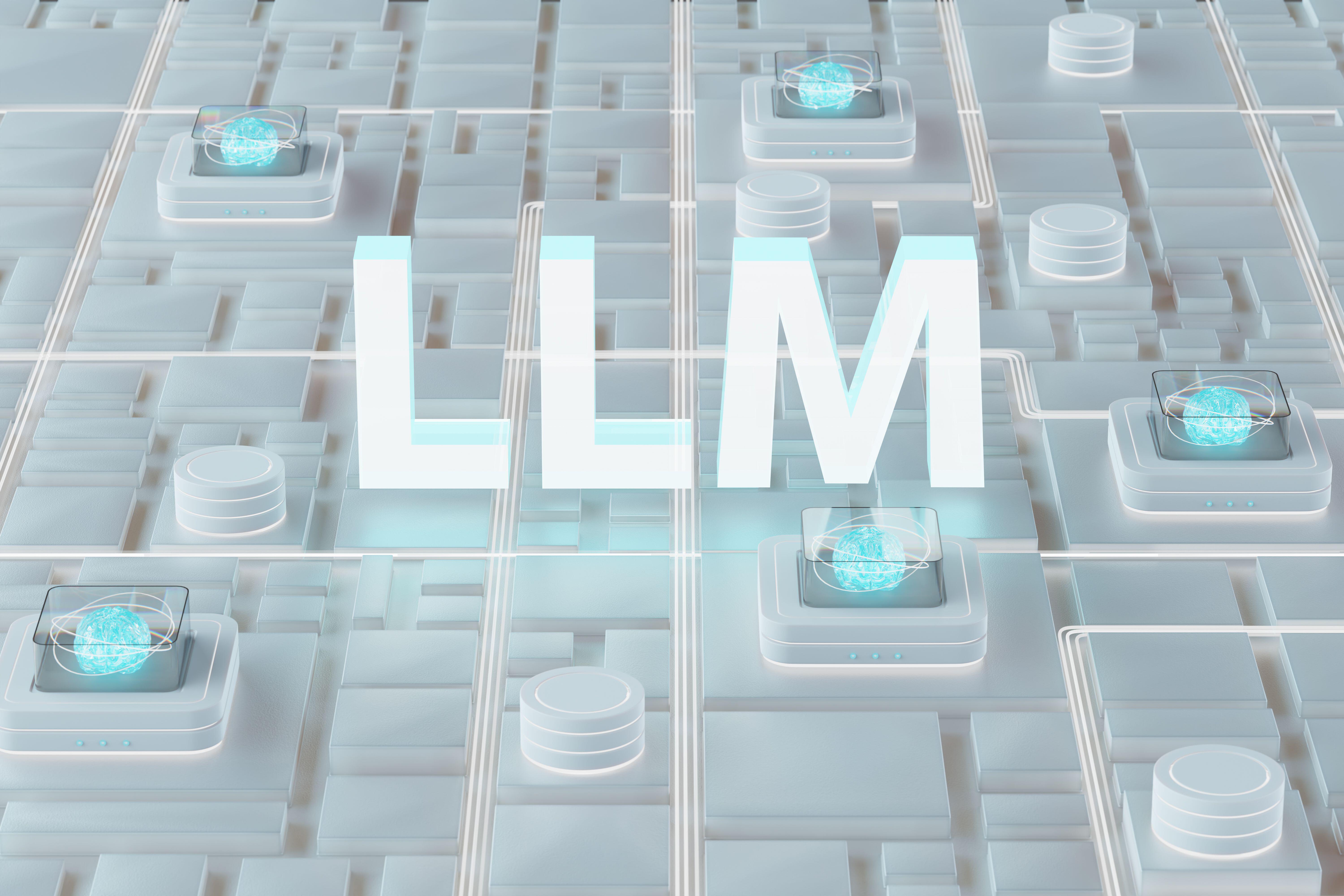 Rendering of a 3d LLM text with neural network infrastructure