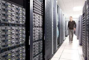 Cisco UCS gear installed in a data center