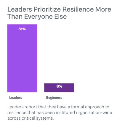 Observability leaders prioritize resilience chart