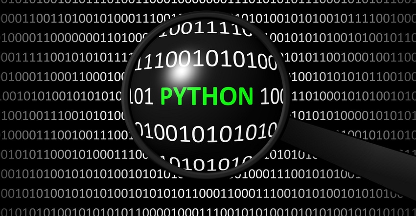 Python found in code by magnifying glass