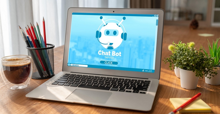 chatbot on a laptop screen