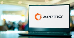 Apptio logo on laptop screen Apptio logo on laptop screen