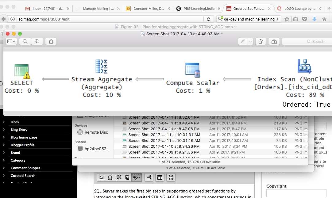 Ordered Set Functions: What's New--and Missing--in SQL Server vNext
