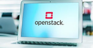 OpenStack logo on a laptop screen OpenStack logo on a laptop screen