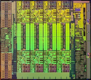 An Intel E5-1600 v3 processor die