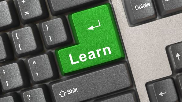 green learn key on computer keyboard