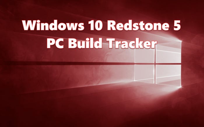 Windows 10 Redstone 5 PC Build Tracker Hero Image
