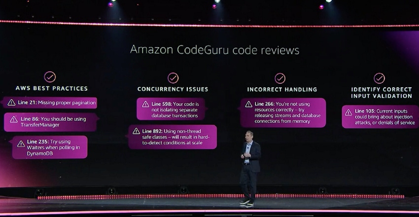 Andy Jassy introducing Amazon CodeGuru