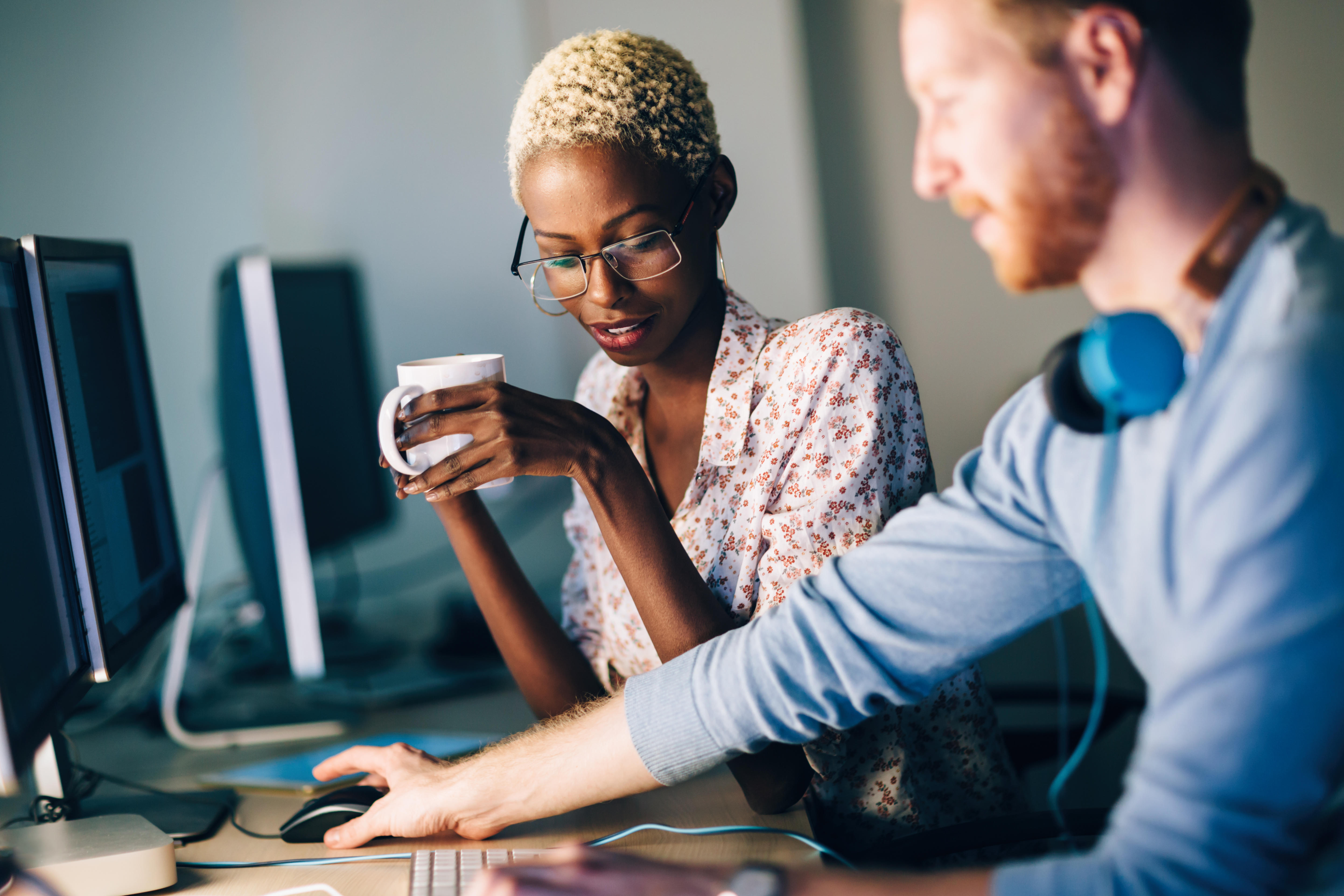 software engineers working together