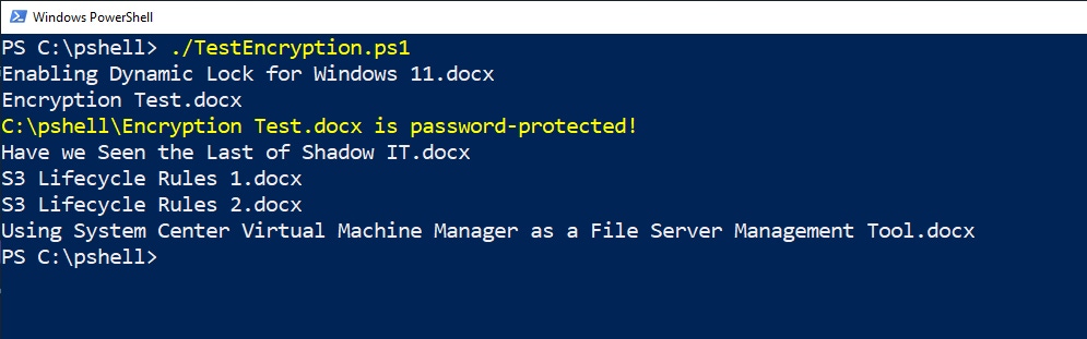 screenshot of PowerShell script screenshot of PowerShell script