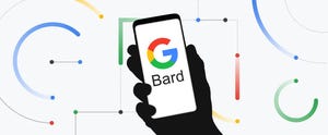 Google Bard logo on a smartphone