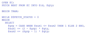 Code snippet Code snippet