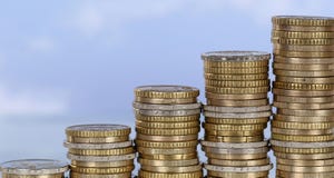 coins stacked in columns coins stacked in columns