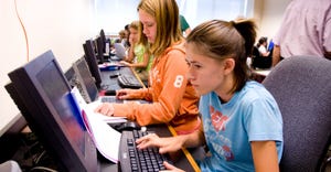 girls working on computers