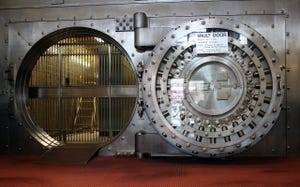 Here's an open bank vault.