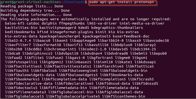 shows Linux command to install the GUI application