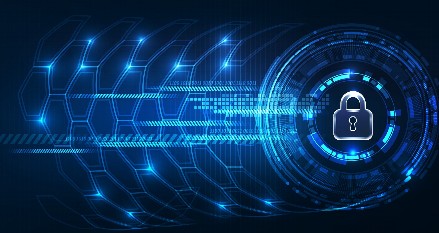 Abstract technology background. Security concept with padlock icon