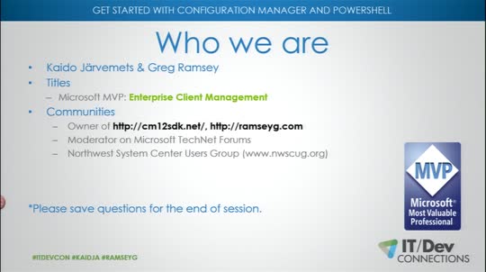 Get Started with Configuration Manager and PowerShell