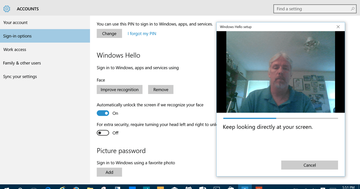 Windows Hello Facial Recognition Demo (Video)