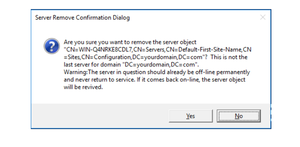 How to Remove Failed DCs from Active Directory Domain in Windows Server 2016