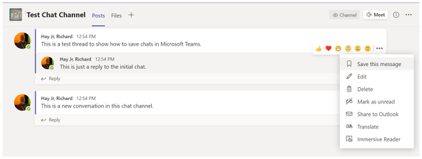 Save Microsoft Teams Chat