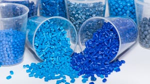 blue plastic pellets