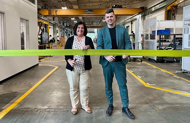 Ribbon cutting at Engel's expanded automation center