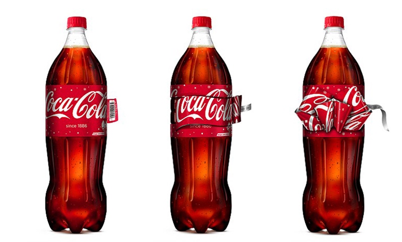 Coke's packaging takes a 'bow' with clever trick on Christmas labels