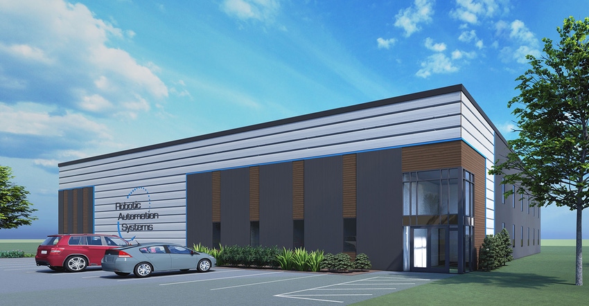 rendering of Robotic Automation Systems new facility