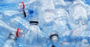 waste PET water bottles