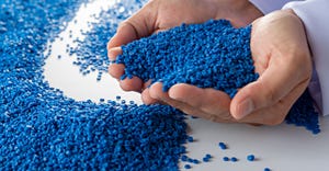 blue resin pellets